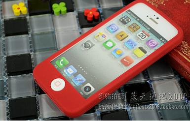 เคส iPhone 5 ปุ่ม Home ซิลิโคนอย่างนิ่ม 